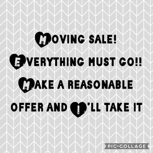 MOVING SALE! ALL ITEMS MUST GO